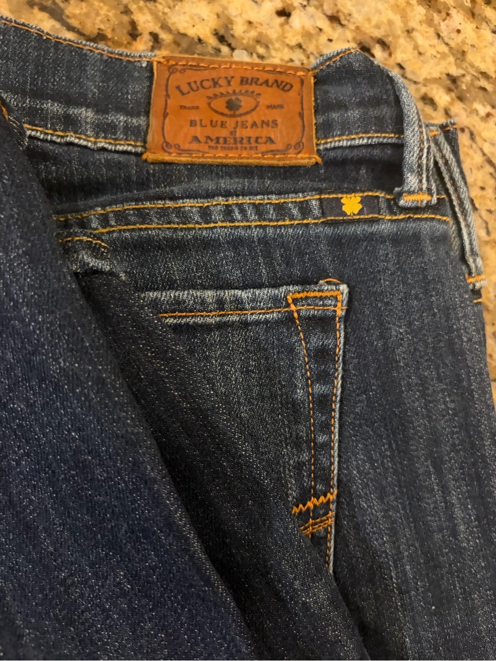 Lucky Brand Women's Dark Indigo Bootcut Jeans with Contrast Stitching